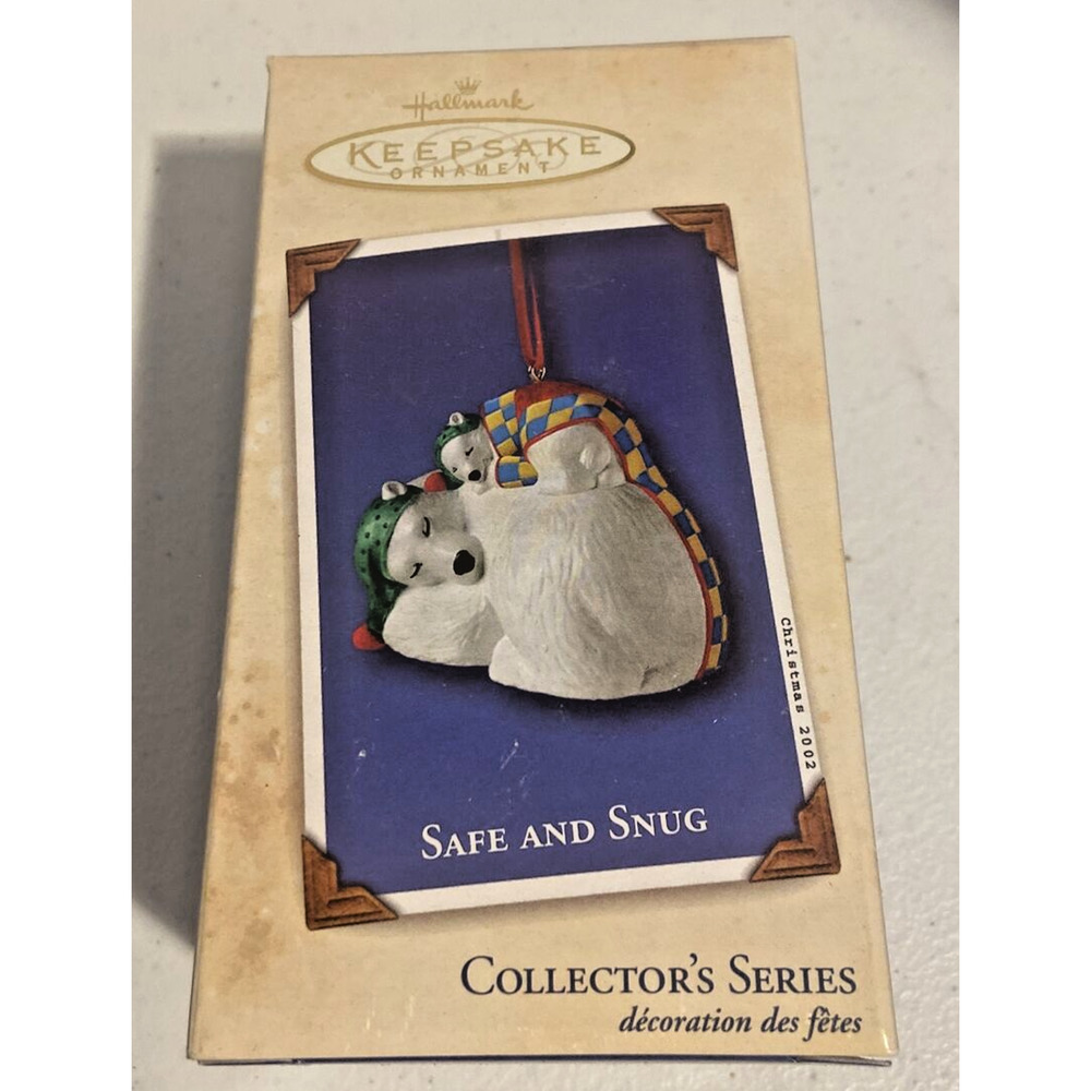 Hallmark "Safe & Snug" Polar Bears Ornament In Original Box 2002- #2 in Series